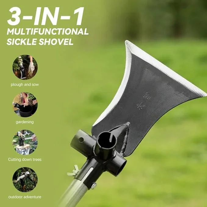 3 In 1 Garden Flat Shovel High Carbon Steel Blade Pack of 1 - Hariyali Hub