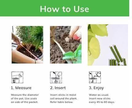 Plant Grow Fertilizer Sticks For Plants Pack of 50 Sticks in 2 and 4 Count - Hariyali Hub