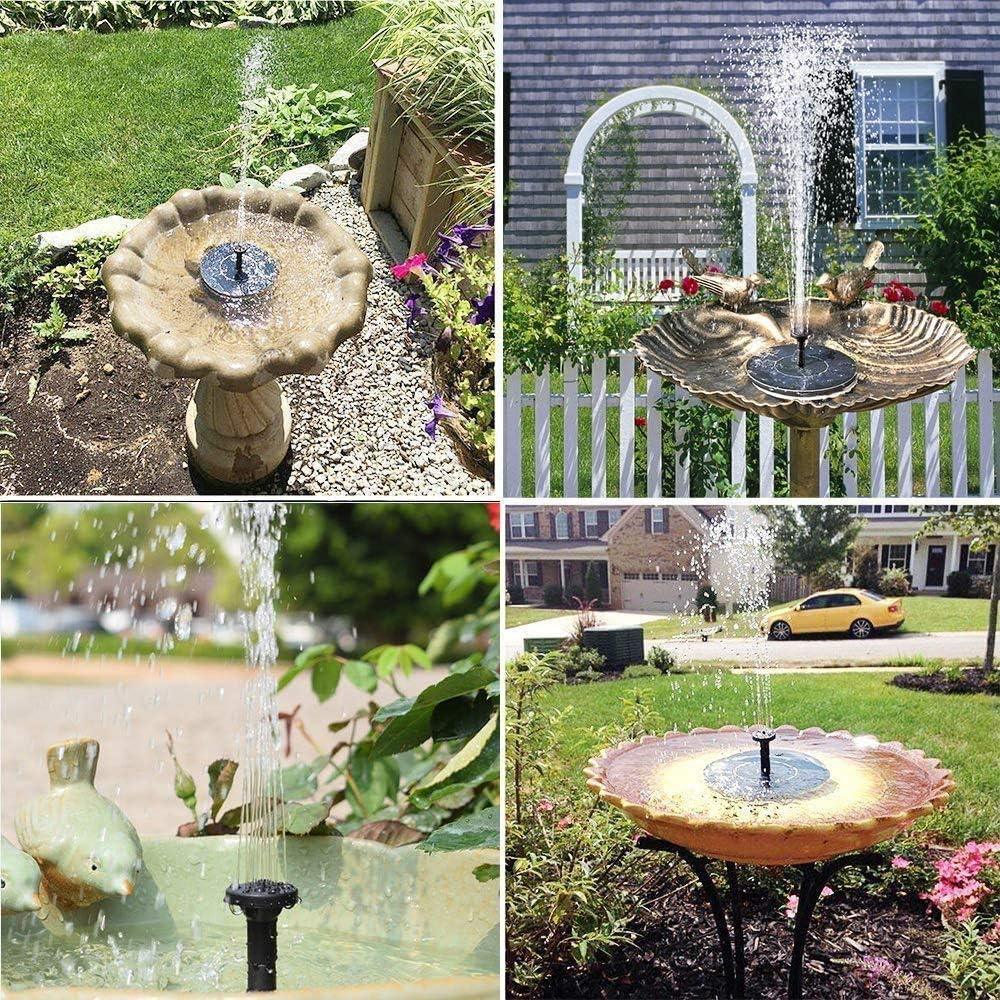 Fountain Solar Power Floating Water Pump for Pool Pond Garden and Patio Plants Round 7V 1.4W Black - Hariyali Hub