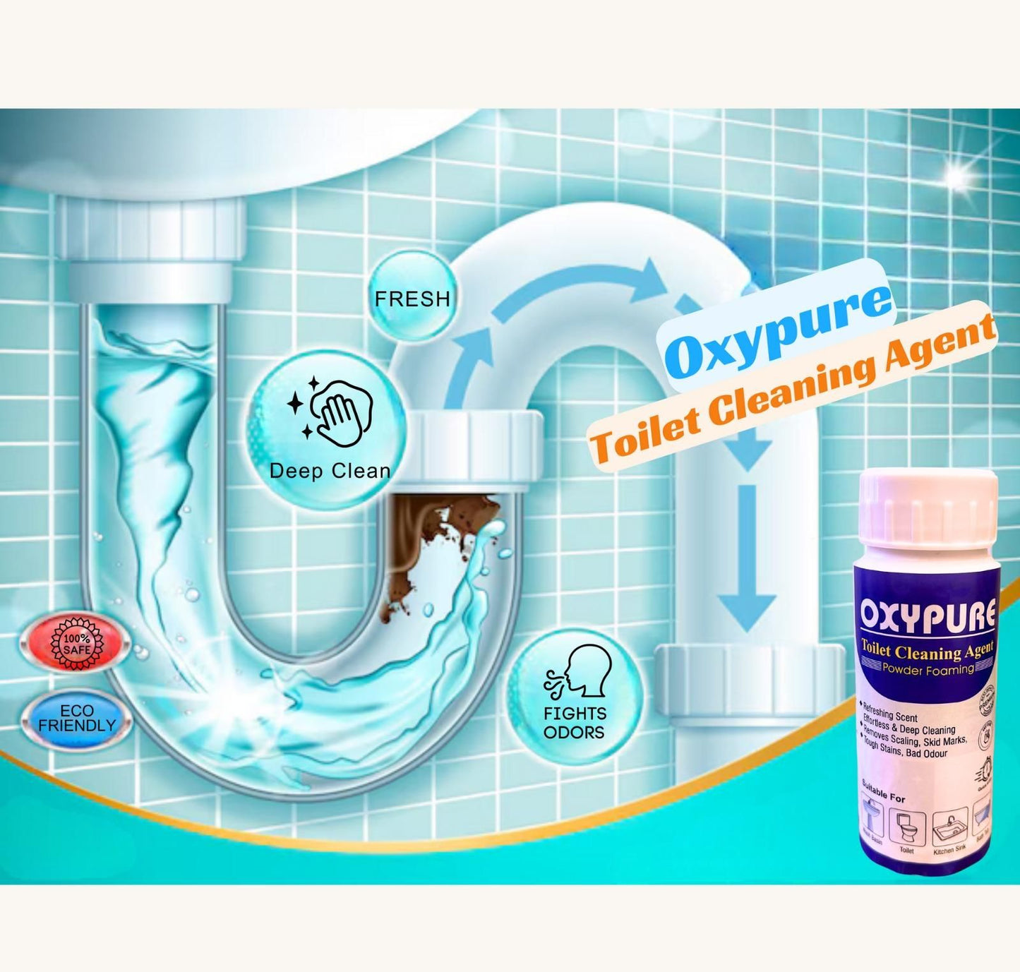 OxyPure Toilet Cleaning Agent 100 gm (Pack of 2) esippn-xy
