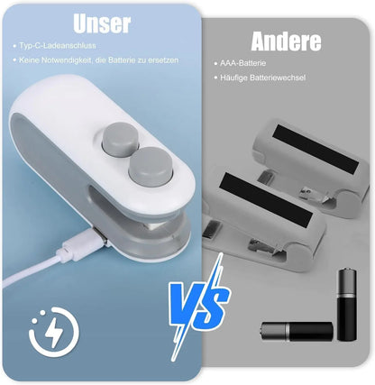 Portable Mini Sealing Machine 2 in 1 USB Rechargeable Magnetic Bag Sealer Heat Seal with Cutter - Hariyali Hub