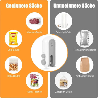 Portable Mini Sealing Machine 2 in 1 USB Rechargeable Magnetic Bag Sealer Heat Seal with Cutter - Hariyali Hub