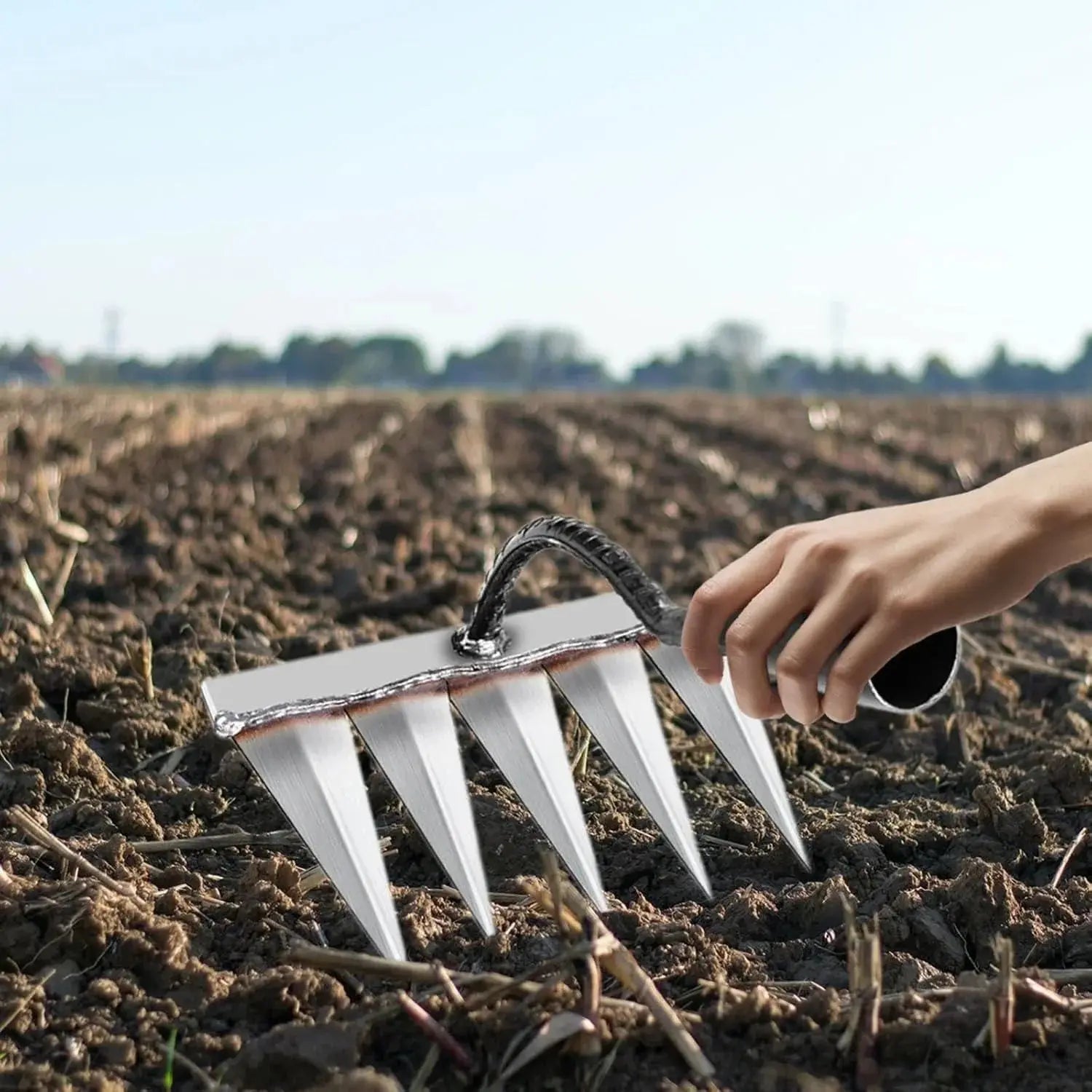5 Teeth Carbon Steel Garden Weeding Tool for Easy Weeding and Gardening - Hariyali Hub