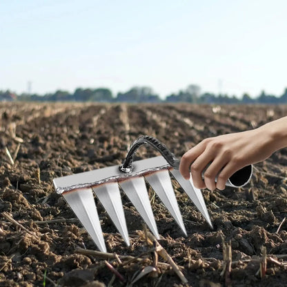 5 Teeth Carbon Steel Garden Weeding Tool for Easy Weeding and Gardening - Hariyali Hub