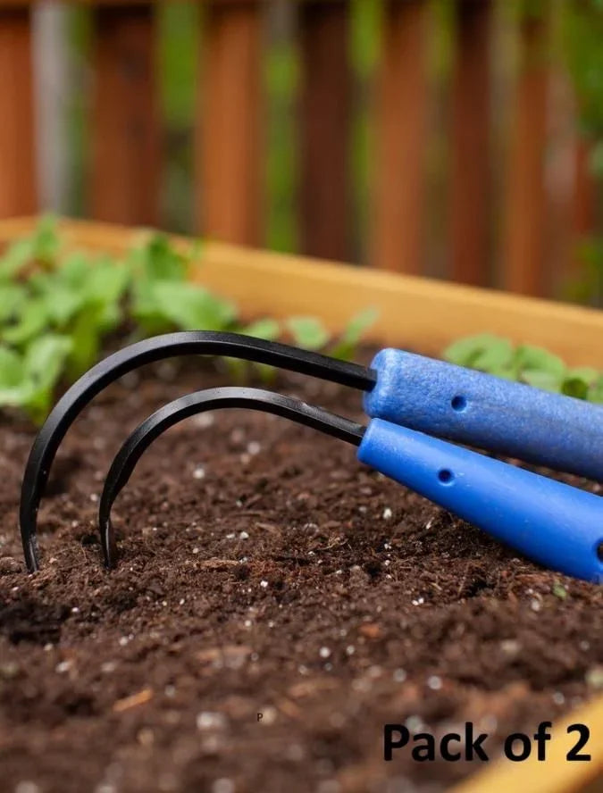 Cobra Head Mini Weeder Pack of 2 Alloy Steel and Plastic Gardening Tools - Hariyali Hub
